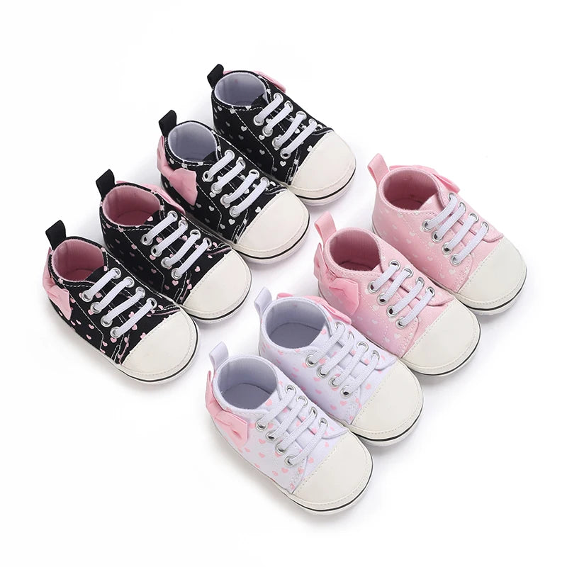 Fashionable and Cute Bow Solid Color Mary Jane Baby Girl Shoes Comfortable and Lightweight Non Slip Walking Shoes Suitable For