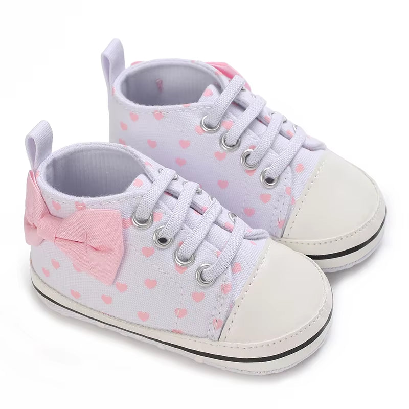 Fashionable and Cute Bow Solid Color Mary Jane Baby Girl Shoes Comfortable and Lightweight Non Slip Walking Shoes Suitable For