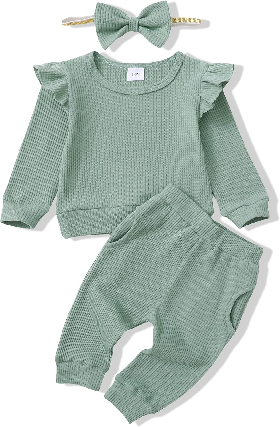 Newborn Infant Baby Girl Clothes Outfits Fall Winter Long Sleeve Sweatshirts Pants Cute Baby Girl Outfits Set